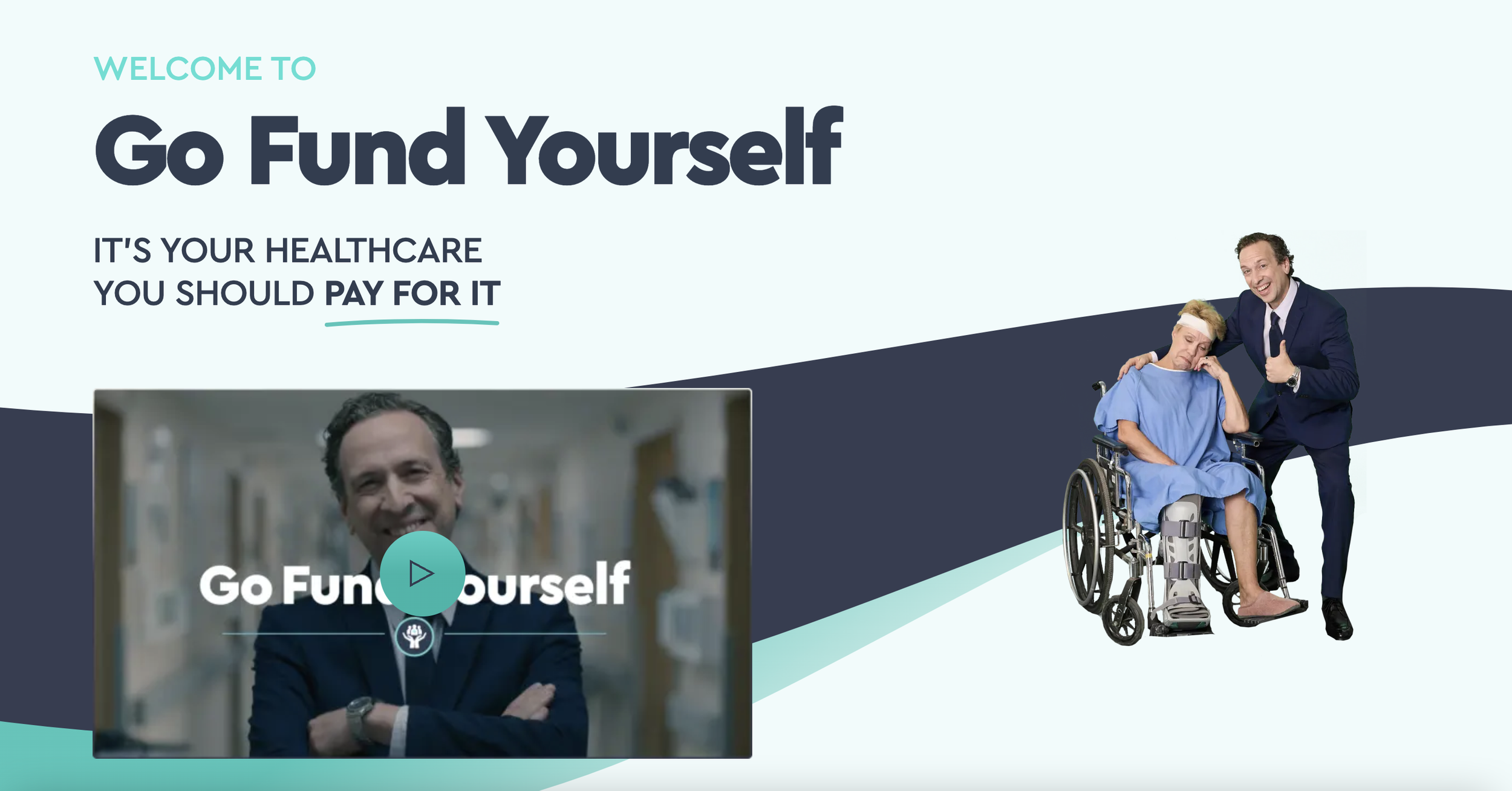 Go Fund Yourself microsite landing page